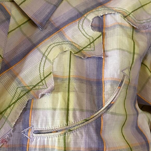 Ariat Women's Large Western Style Pearl Snap Button Up Shirt - Picture 7 of 9